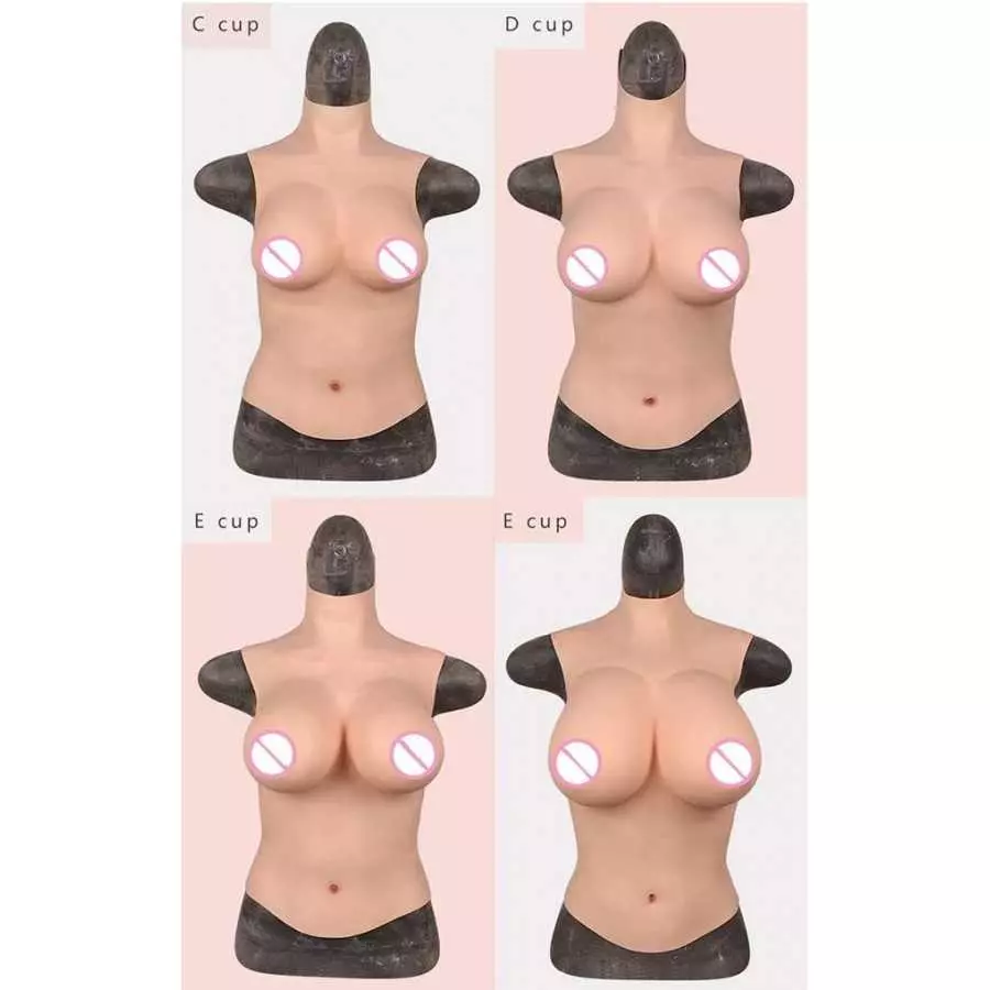 GaoYunQin Realistic No Oil Silicone Breast Form Fake Breastplates for Crossdressers Transgender Mastectomy Drag Queens Cosplay (