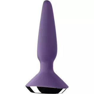 Satisfyer Plug-ilicious 1 Anal Vibrator with App Control - Vibrating Anal Plug, Butt Plug, Tapered Shape, Pointed Tip, Wide Base