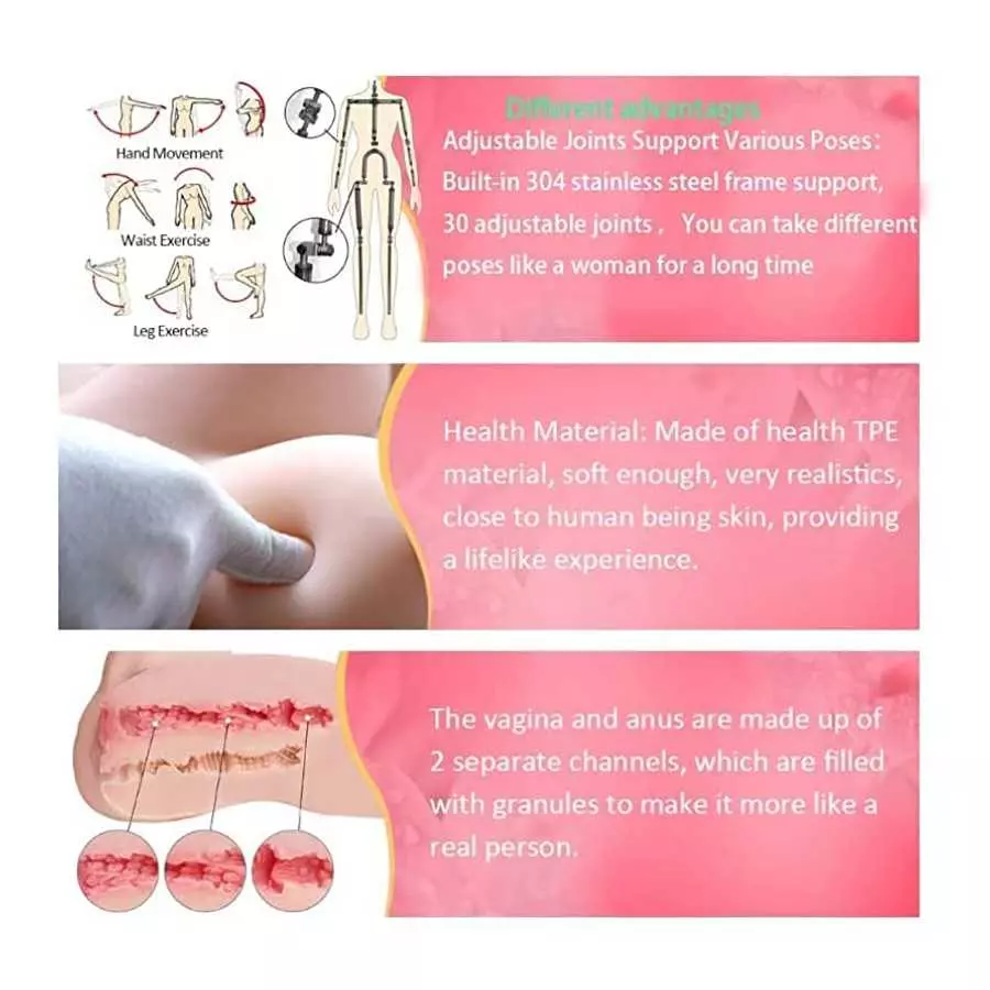 Realistic Male Sex Doll with 3 Elastic Channels Male Masturbation TPE Doll Doll Solid Adult Toy Tan Skin Silicone Love Doll USA 