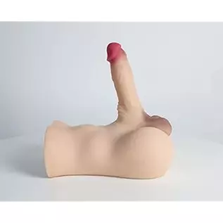 daomo Male Torso Sex Doll for Women with Realistic Flexible Dildo and Slideable Balls, Men Penis Love Doll with Tight Anal Hole 