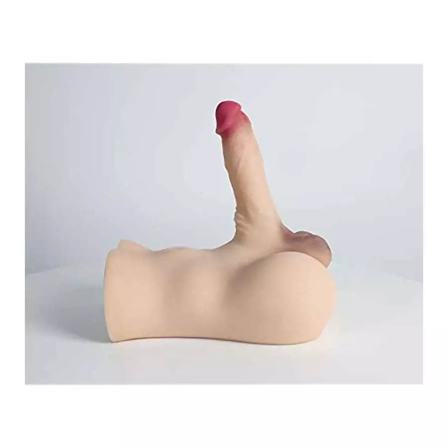daomo Male Torso Sex Doll for Women with Realistic Flexible Dildo and Slideable Balls, Men Penis Love Doll with Tight Anal Hole 