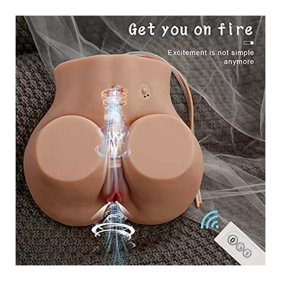 Automatic Sucking Vibrating Sex Doll Male Masturbator with 5 Modes, Realistic Female Sex Dolls Torso with Tight Vagina & Anal, 1