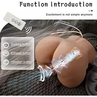 Automatic Sucking Vibrating Sex Doll Male Masturbator with 5 Modes, Realistic Female Sex Dolls Torso with Tight Vagina & Anal, 1 Automatic Sucking Vibrating Sex Doll Male Masturbator with 5 Modes, Realistic Female Sex Dolls Torso with Tight Vagina & Anal, 1