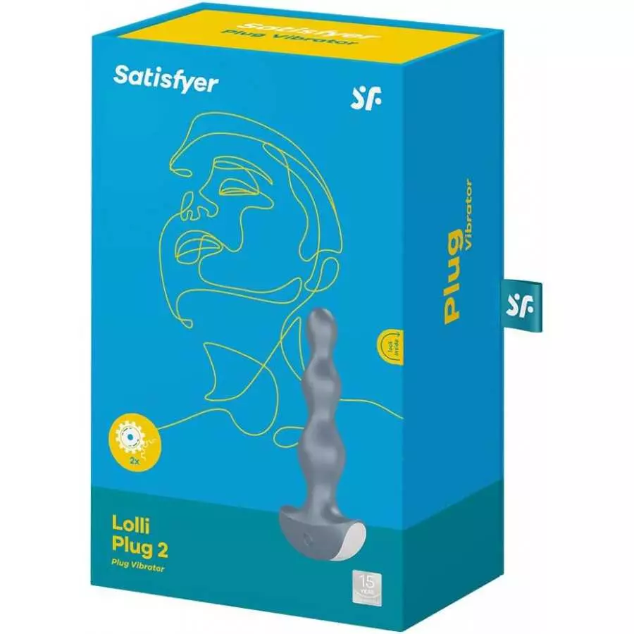 Satisfyer Lolli-Plug 2 Anal Vibrator - Vibrating Anal Plug, Round Shaped Beads with Increasing Diameter and Wide Base - Suitable