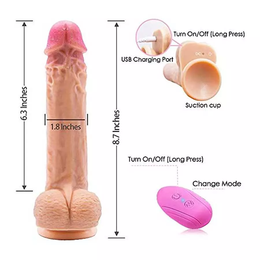 Vibration Realistic Silicone Dildo & 14LB Sex Doll