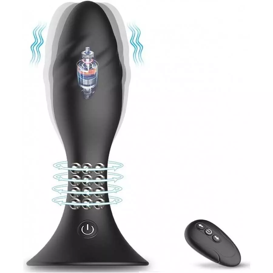 Anal Plug Vibrator, Anal Sex Toys Vibrating Rotating 5 Patterns,Remote Control Silicone Anal Vibrator Male Prostate Massager But Anal Plug Vibrator, Anal Sex Toys Vibrating Rotating 5 Patterns,Remote Control Silicone Anal Vibrator Male Prostate Massager But