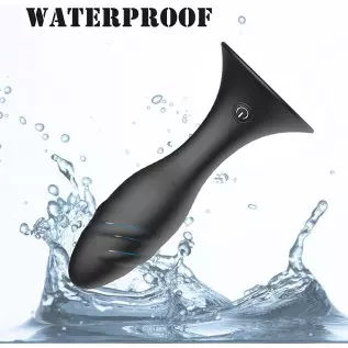 Anal Plug Vibrator, Anal Sex Toys Vibrating Rotating 5 Patterns，Remote Control Silicone Anal Vibrator Male Prostate Massager But