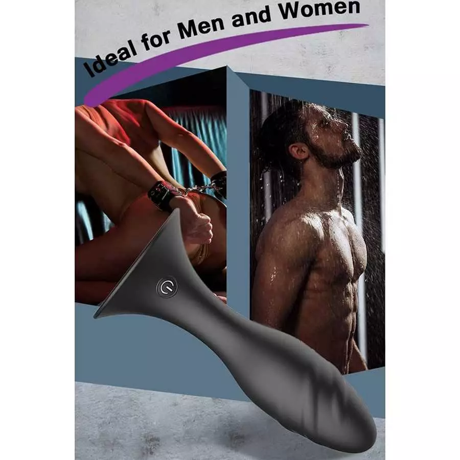 Anal Plug Vibrator, Anal Sex Toys Vibrating Rotating 5 Patterns，Remote Control Silicone Anal Vibrator Male Prostate Massager But