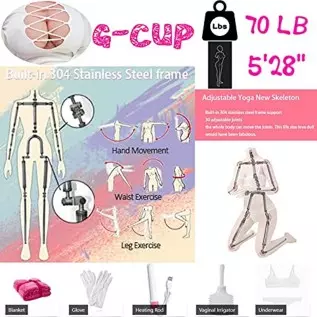 AILEGOOD 5.28FT Natural Colours Sex Doll Sex Dolls Silicone Doll Full Body Sex Life Size Men Full Body Doll Sexy with Feet Stand