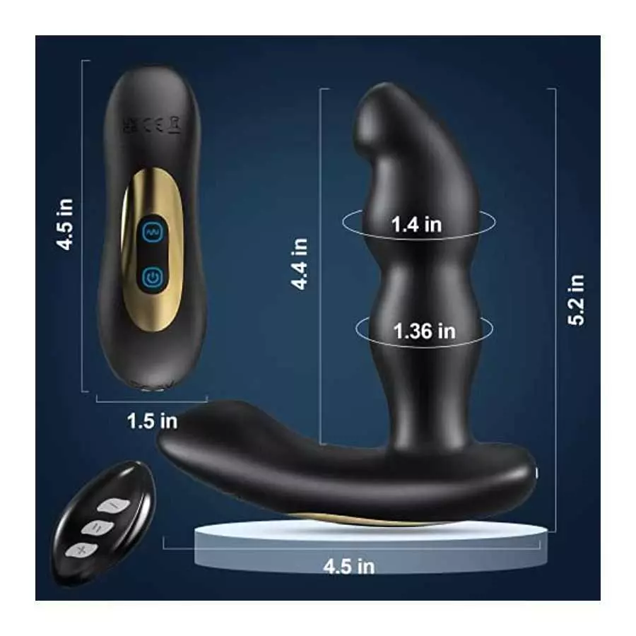 Anal Vibrator Prostate Massager,360° Rotating G-spot Vibrator with Remote,Anal Butt Plug with 7 Swing &7 Vibration Models Sex To