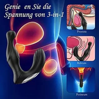 3 in 1 Prostate Massager Anal Vibrator, Thump Tapping Vibrating 7 Modes, Sex Toys Massager with Remote Contro, Silicone Waterpro