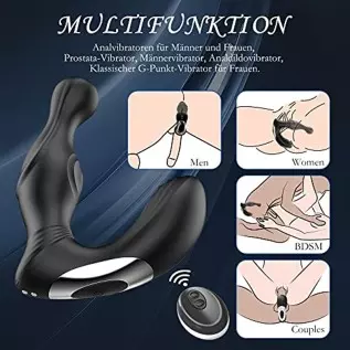 3 in 1 Prostate Massager Anal Vibrator, Thump Tapping Vibrating 7 Modes, Sex Toys Massager with Remote Contro, Silicone Waterpro