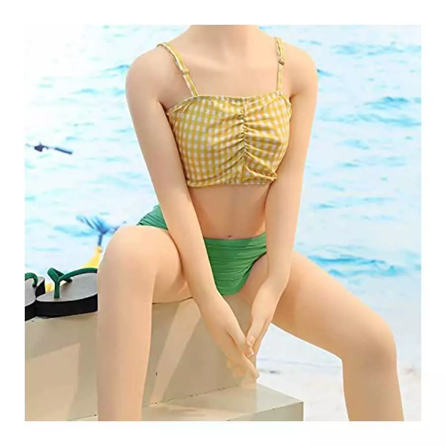 TPE Women Torso Full Size Sex Doll for Men with Skeleton Structure Full Arms Realistic Sex Doll with Boobs, Tight Vagina Anus Su