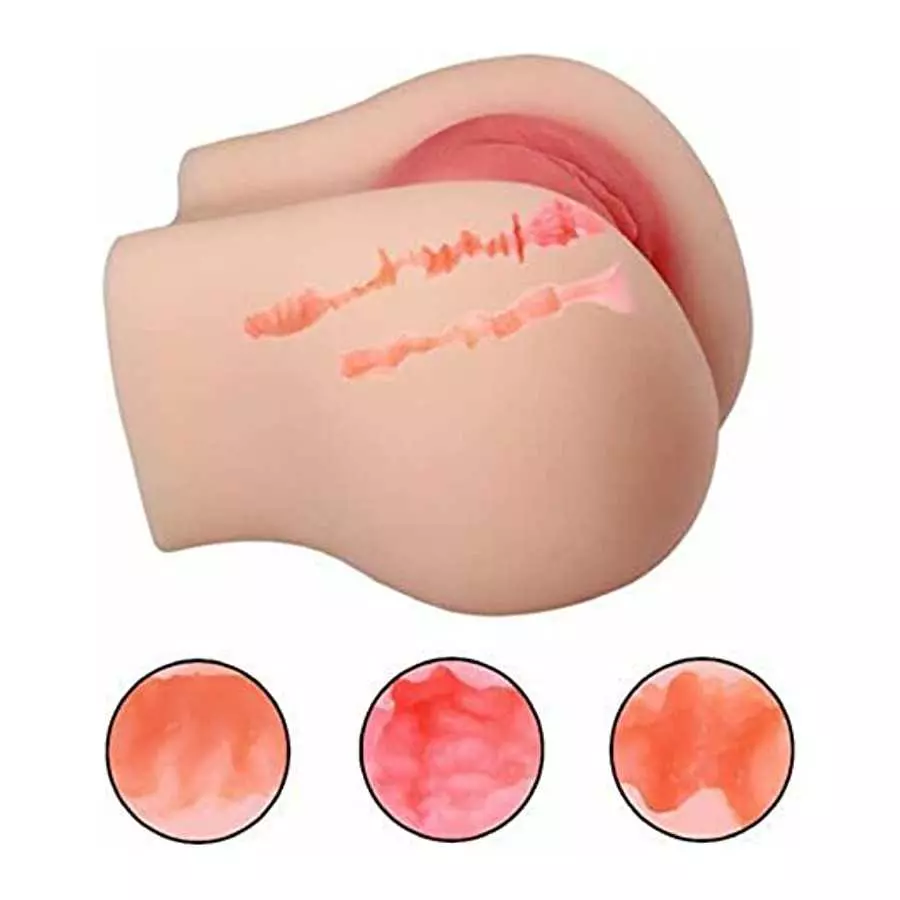 Daomo 11LB Sex Doll Male Pocket Pussy Realistic Fat Butt Sexc Toy with Sexy Vagina and Anal, Dual Channels Female Torso Hip Love