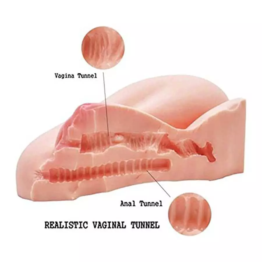 Daomo 11LB Sex Doll Male Pocket Pussy Realistic Fat Butt Sexc Toy with Sexy Vagina and Anal, Dual Channels Female Torso Hip Love