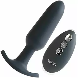 VeDO Bump Plus Rechargeable Anal Vibe With Remote Control (Jet Black)