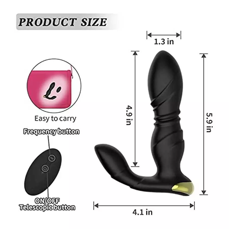 Prostate Massager Anal Vibrator-Thrusting Vibrating 7 Modes for Anal Plug Waterproof with Remote Contro Anal Sex Toys P Sport Ma