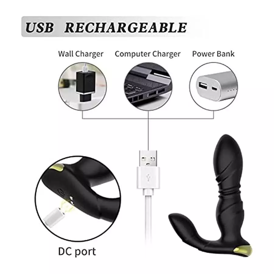 Prostate Massager Anal Vibrator-Thrusting Vibrating 7 Modes for Anal Plug Waterproof with Remote Contro Anal Sex Toys P Sport Ma