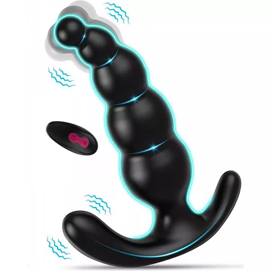 Remote Control Beaded Prostate Massagers,BOMBEX Edgar, Discreet Wearable Anal Vibrator with 9 Vibrating Modes, Dual Pleasure Poi Remote Control Beaded Prostate Massagers,BOMBEX Edgar, Discreet Wearable Anal Vibrator with 9 Vibrating Modes, Dual Pleasure Poi
