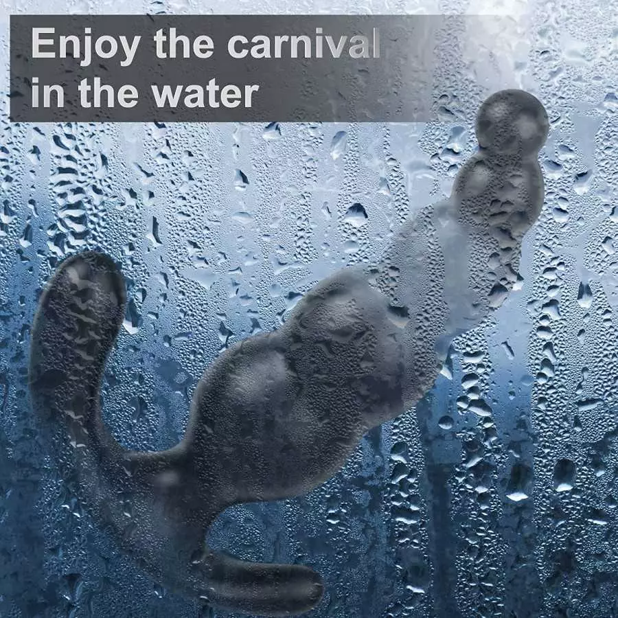 Remote Control Beaded Prostate Massagers，BOMBEX Edgar, Discreet Wearable Anal Vibrator with 9 Vibrating Modes, Dual Pleasure Poi