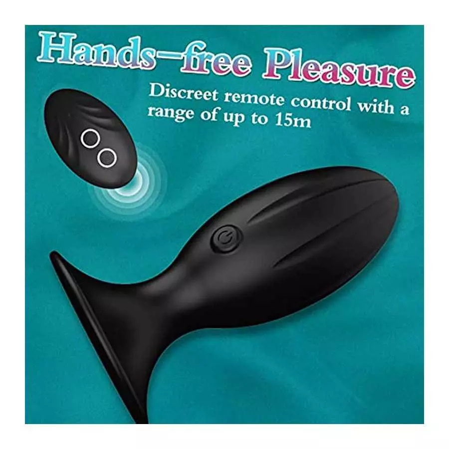 Vibrating Butt Plug, Silicone Rechargeable Anal Vibrator with Remote Control 6 Vibration Modes Waterproof Anal Sex Toys for Men,