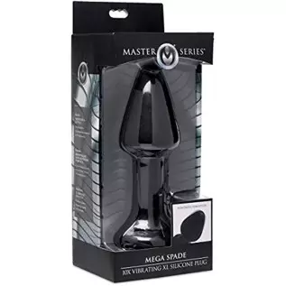 Master Series Mega Spade 10x Vibrating Silicone Plug, Extra Large