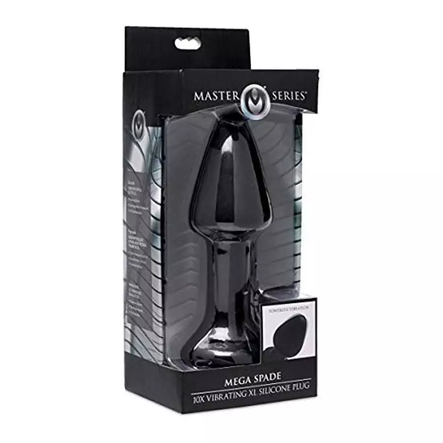 Master Series Mega Spade 10x Vibrating Silicone Plug, Extra Large