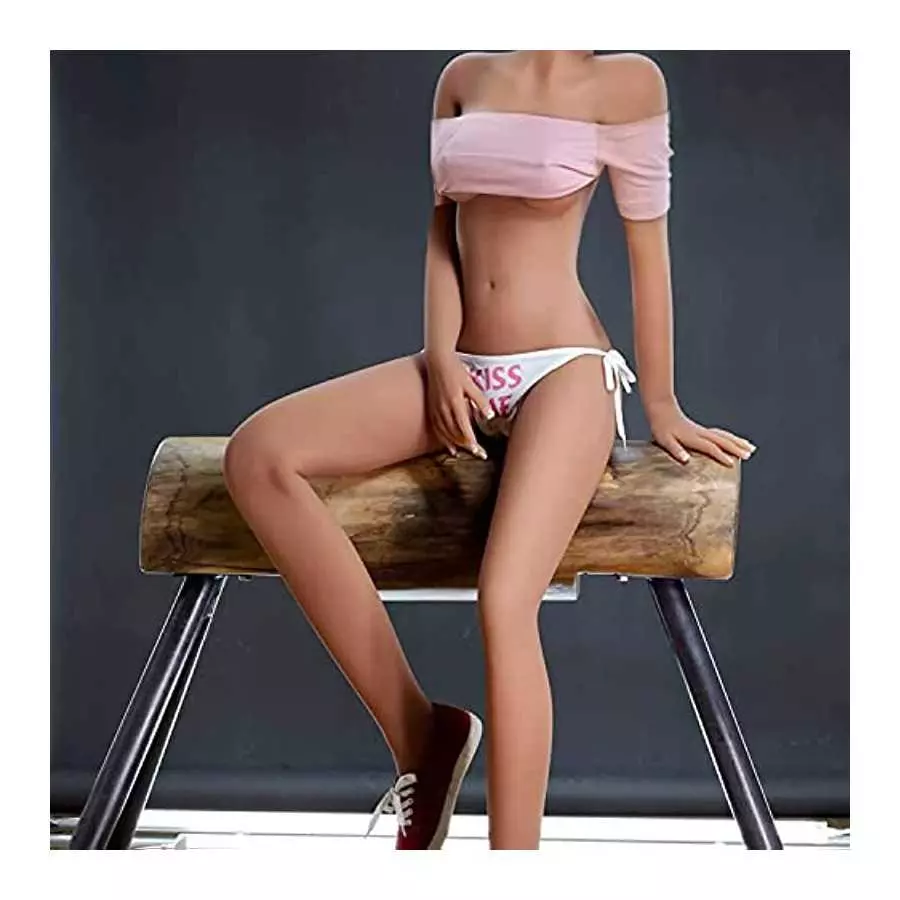 Soft TPE Silicone Sex Dolls Lifelike Sex Dolls Realistic Adult Women Torso Tan Skin Love Doll Life Size for Men Built in Metal S