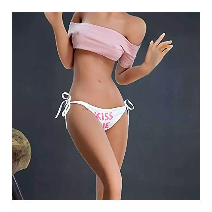Soft TPE Silicone Sex Dolls Lifelike Sex Dolls Realistic Adult Women Torso Tan Skin Love Doll Life Size for Men Built in Metal S