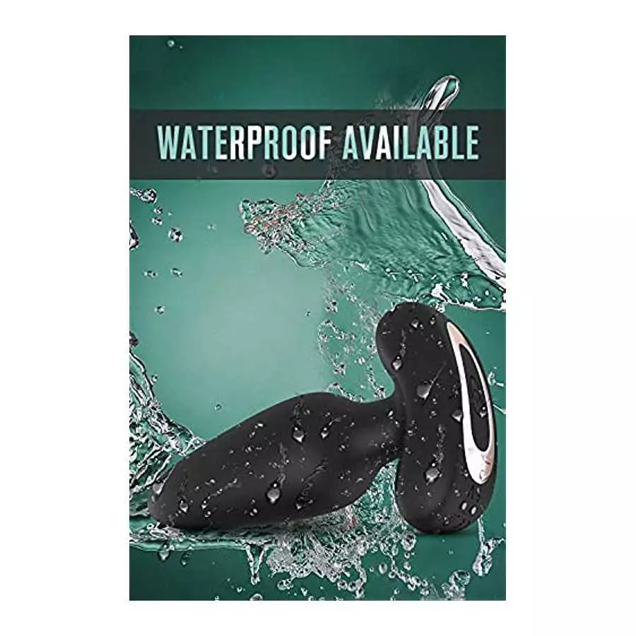 Anal Vibrator Prostate Massager with 9 Vibration Modes, Vibrating Anal Butt Plug with Wireless Remote Control, Rechargeable Wate