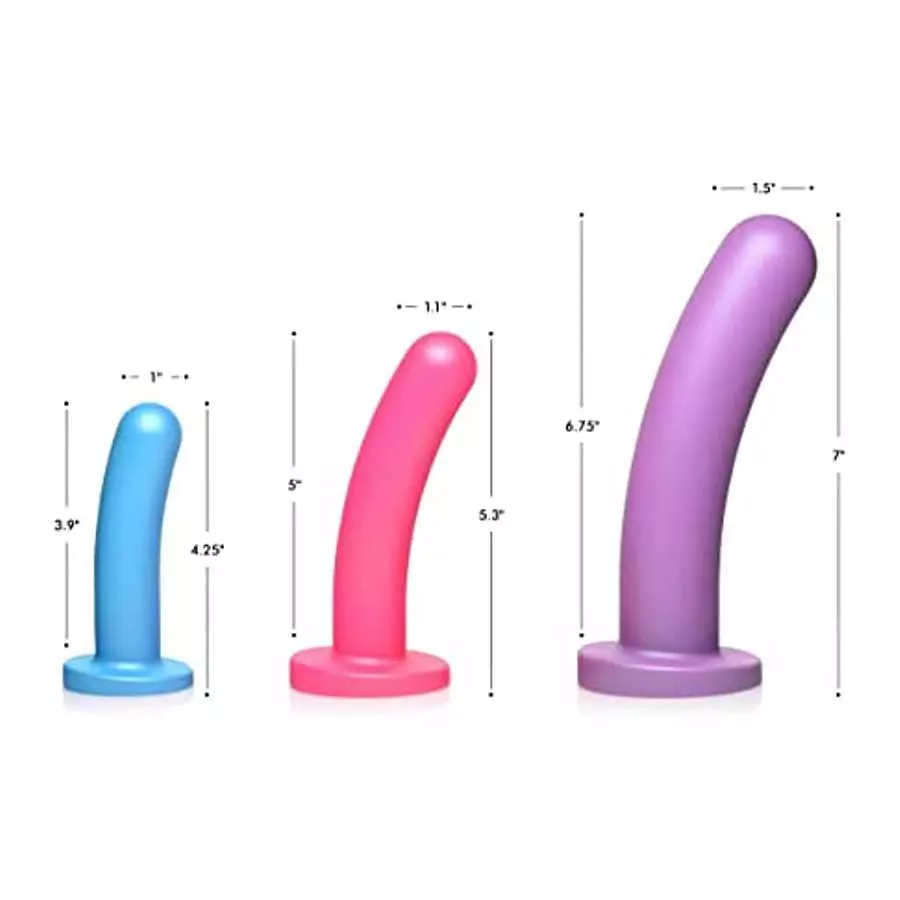 Strap U 28X Triple Pegger Beginner Dildo Set Vibrating Penetration with Remote Control for Women, Men, & Couples, Adjustable Sil