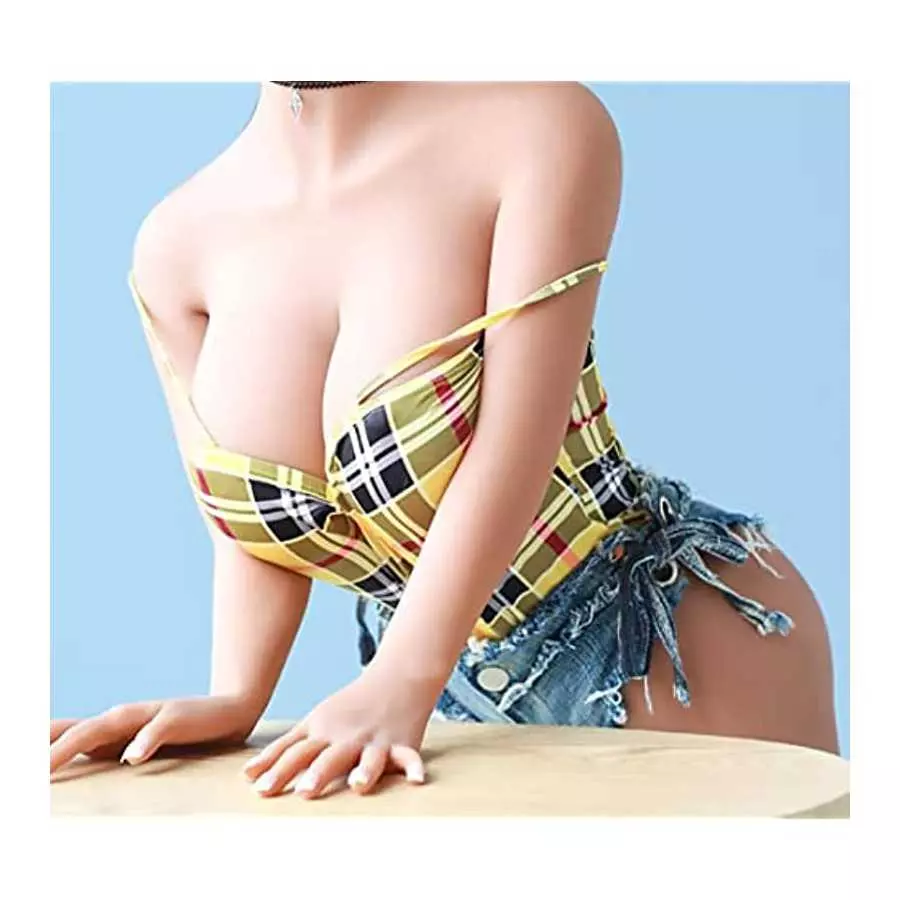 Sex Doll Life Size, 62lb Full Body Sex Dolls for Men Lifelike Female Torso Sexdoll Medium Boobs Love Doll with Flexible Skeleton