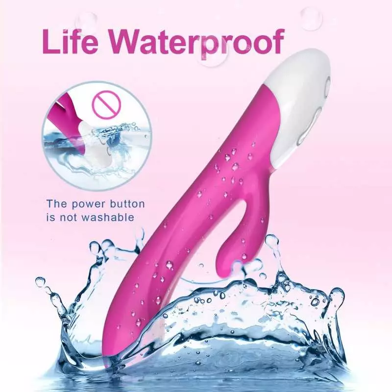 Rabbit Vibrator Stimulator, Dildo Massager for Women with 8 Powerful Vibrations Modes, Waterproof & Rechargeable Adult Sex Toys 