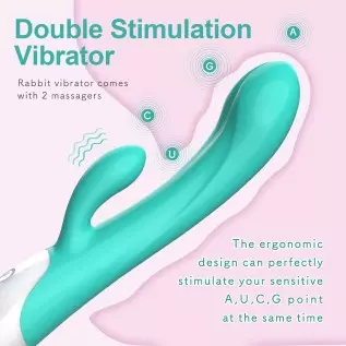 Rabbit Vibrator Stimulator, Dildo Massager for Women with 8 Powerful Vibrations Modes, Waterproof & Rechargeable Adult Sex Toys 