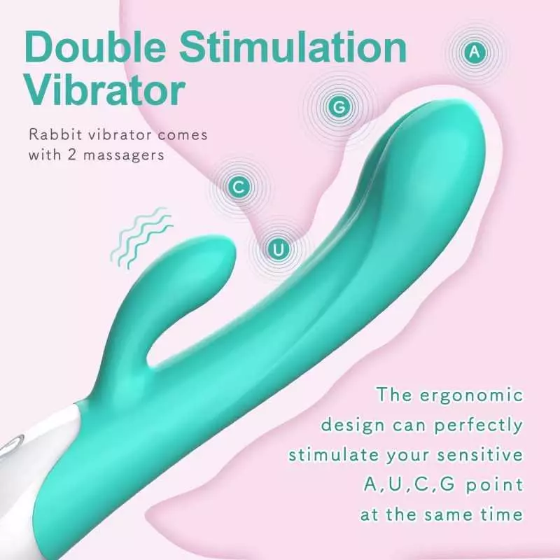 Rabbit Vibrator Stimulator, Dildo Massager for Women with 8 Powerful Vibrations Modes, Waterproof & Rechargeable Adult Sex Toys 