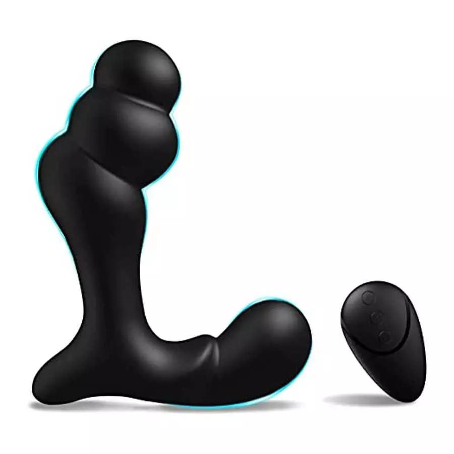 Vibrating Prostate Massager,Anal Training Butt Plug Whit 12 Vibrations Modes,G-Spot Vibrator,Anal Beads,Sexual Stimulation Devic Vibrating Prostate Massager,Anal Training Butt Plug Whit 12 Vibrations Modes,G-Spot Vibrator,Anal Beads,Sexual Stimulation Devic