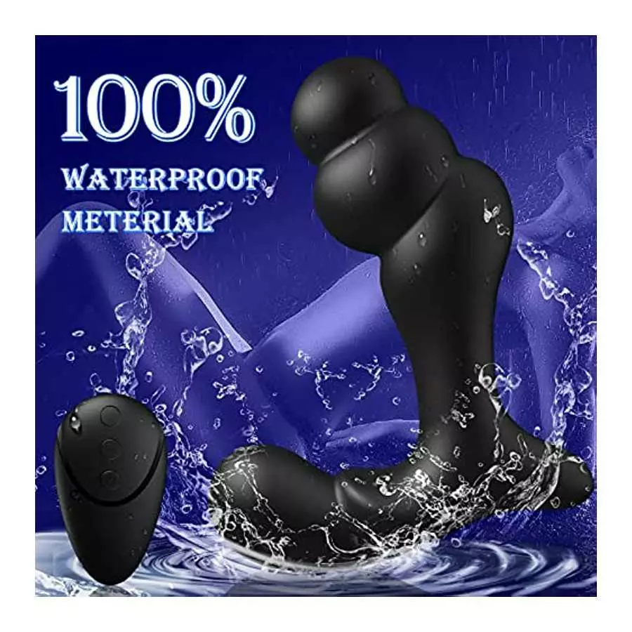 Vibrating Prostate Massager,Anal Training Butt Plug Whit 12 Vibrations Modes,G-Spot Vibrator,Anal Beads,Sexual Stimulation Devic