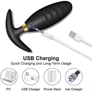 Male Prostate Massager Dildo Anal Butt-Plug Vibrator Adult Sex Toys for Women G-spot Clitoral Prostate Vibrator Modes Male Mastu Male Prostate Massager Dildo Anal Butt-Plug Vibrator Adult Sex Toys for Women G-spot Clitoral Prostate Vibrator Modes Male Mastu