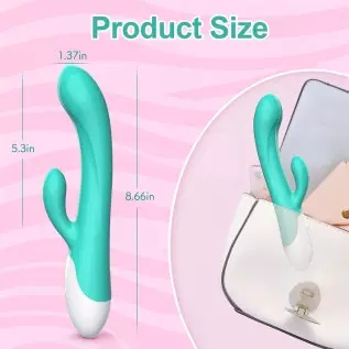 Rabbit Vibrator Stimulator, Dildo Massager for Women with 8 Powerful Vibrations Modes, Waterproof & Rechargeable Adult Sex Toys 