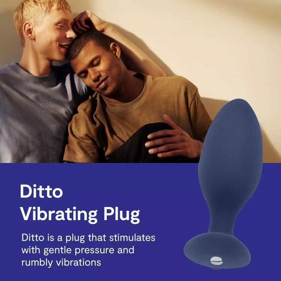 Ditto by We-Vibe Rechargeable Bluetooth Vibrating Anal Plug with Wireless Remote Control