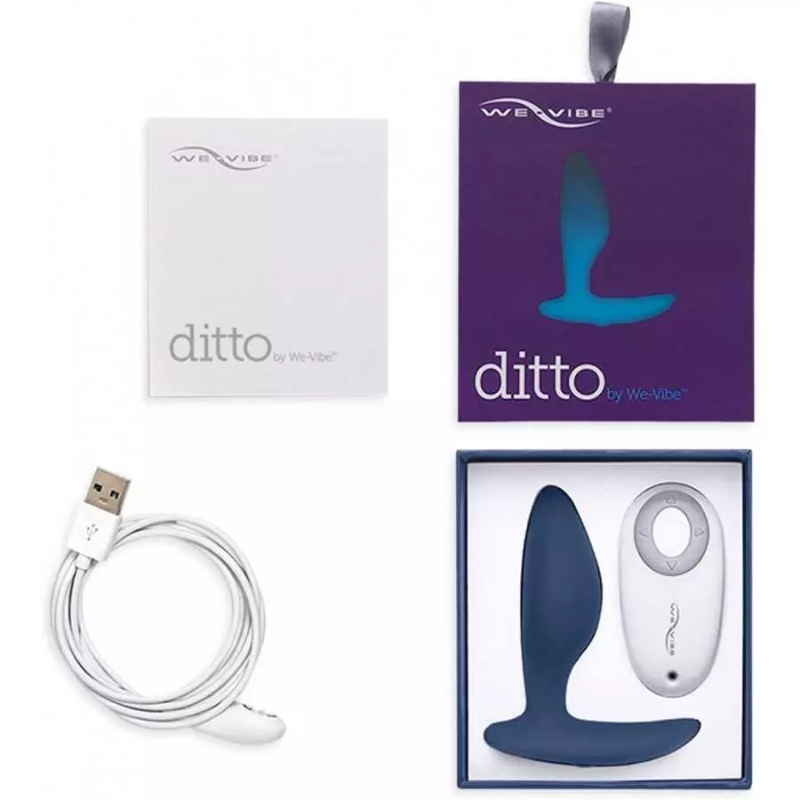 Ditto by We-Vibe Rechargeable Bluetooth Vibrating Anal Plug with Wireless Remote Control