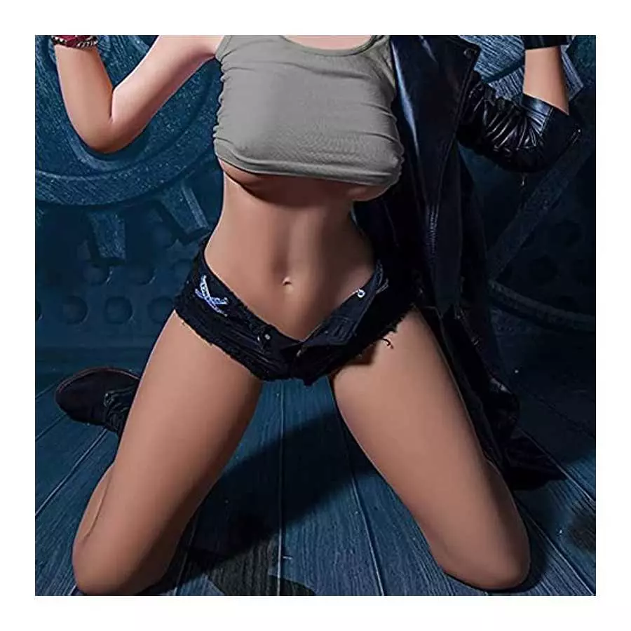 152CM Realistic Sex Dolls, 5ft Tan Skin Silicone Sex Doll, Jelly Breasts Sex Dolls for Men, Full Size Adult Love Doll, Simulatio