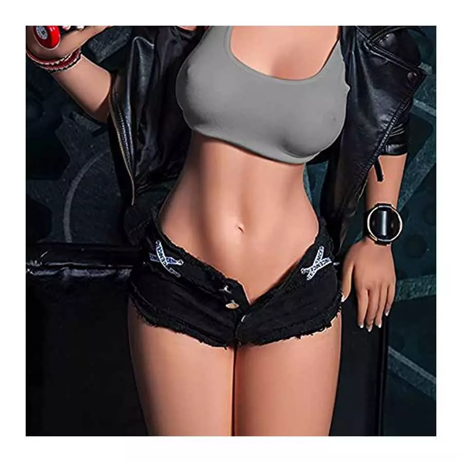 152CM Realistic Sex Dolls, 5ft Tan Skin Silicone Sex Doll, Jelly Breasts Sex Dolls for Men, Full Size Adult Love Doll, Simulatio