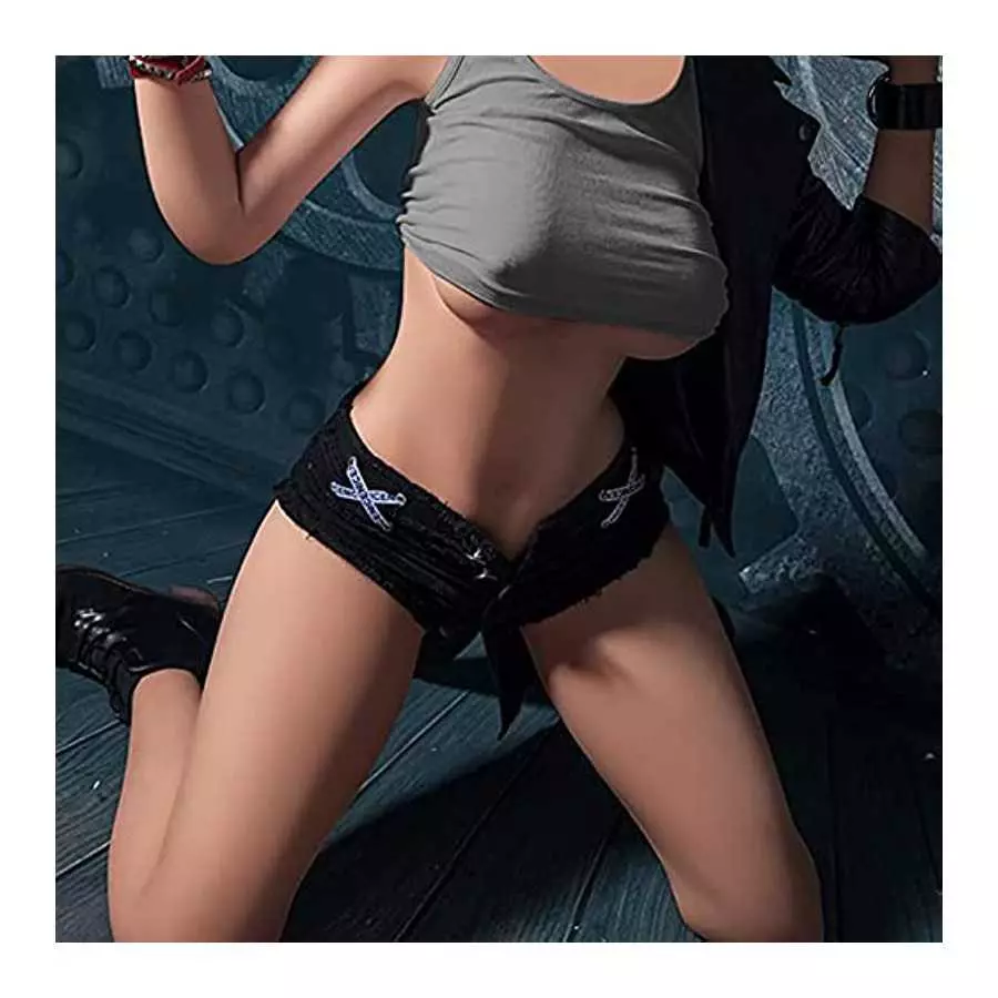 152CM Realistic Sex Dolls, 5ft Tan Skin Silicone Sex Doll, Jelly Breasts Sex Dolls for Men, Full Size Adult Love Doll, Simulatio