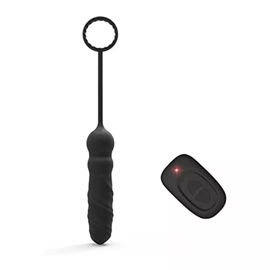Prostate Massager Anal Vibrator with 10 Vibration Modes Remote Control Buttock Stimulator with Cock Ring Anal Plug Anal Sex Toys