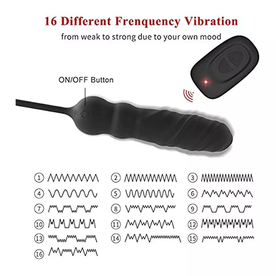 Prostate Massager Anal Vibrator with 10 Vibration Modes Remote Control Buttock Stimulator with Cock Ring Anal Plug Anal Sex Toys