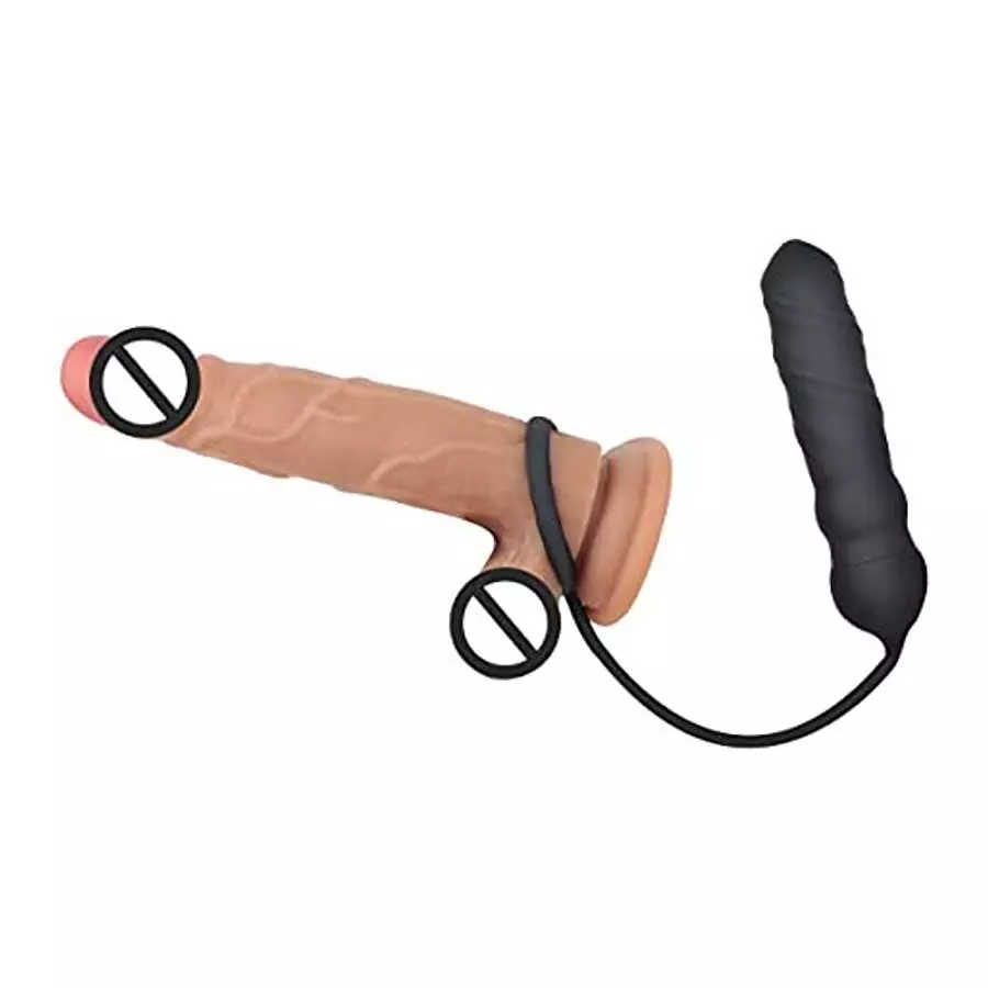 Prostate Massager Anal Vibrator with 10 Vibration Modes Remote Control Buttock Stimulator with Cock Ring Anal Plug Anal Sex Toys