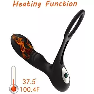 10 Modes Anal Prostate Toys: Heating Function Vibrating Prostate Massager with Cock Ring, Adult Sex Toys Remote Control Multiple 10 Modes Anal Prostate Toys: Heating Function Vibrating Prostate Massager with Cock Ring, Adult Sex Toys Remote Control Multiple