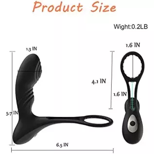 10 Modes Anal Prostate Toys: Heating Function Vibrating Prostate Massager with Cock Ring, Adult Sex Toys Remote Control Multiple 10 Modes Anal Prostate Toys: Heating Function Vibrating Prostate Massager with Cock Ring, Adult Sex Toys Remote Control Multiple