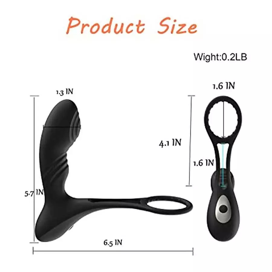10 Modes Anal Prostate Toys: Heating Function Vibrating Prostate Massager with Cock Ring, Adult Sex Toys Remote Control Multiple